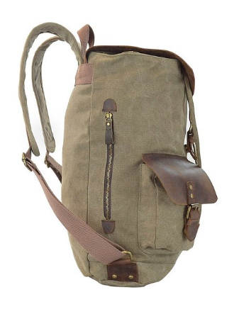 R&R Collections Genuine Leather / Canvas Backpack – Model Shoe Renew